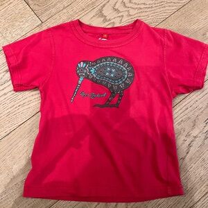 Pink Kids T-Shirt with New Zealand Kiwi Design size 6